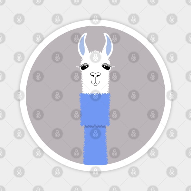 LLAMA IN INDIGO Magnet by JeanGregoryEvans1